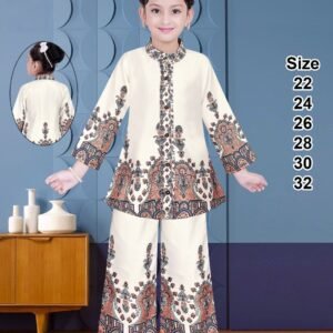 Girls' Printed Tunic and Palazzo Set