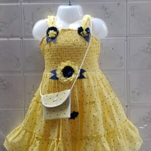 Yellow Frok with Purse