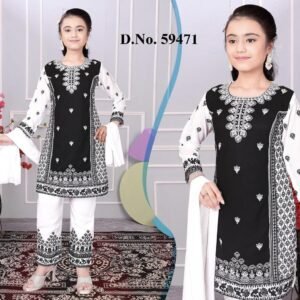 Chikan Embroidered Cotton Suit